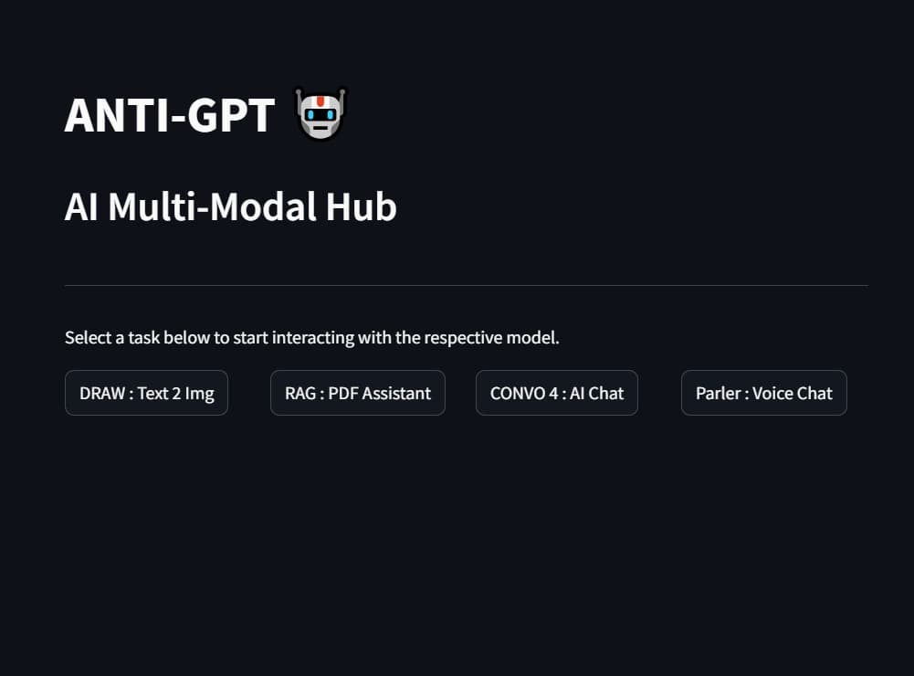 Anti-GPT: AI Multi-modal Hub preview